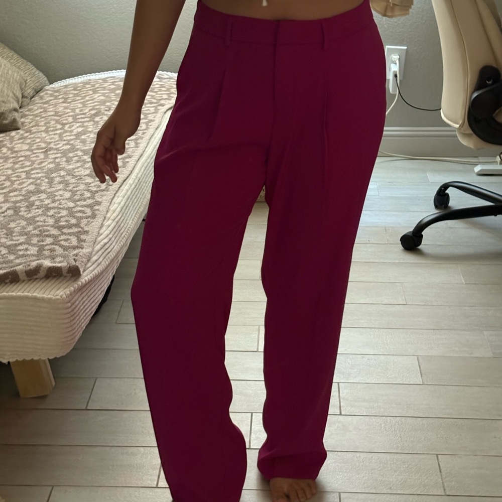 Pink suit pants